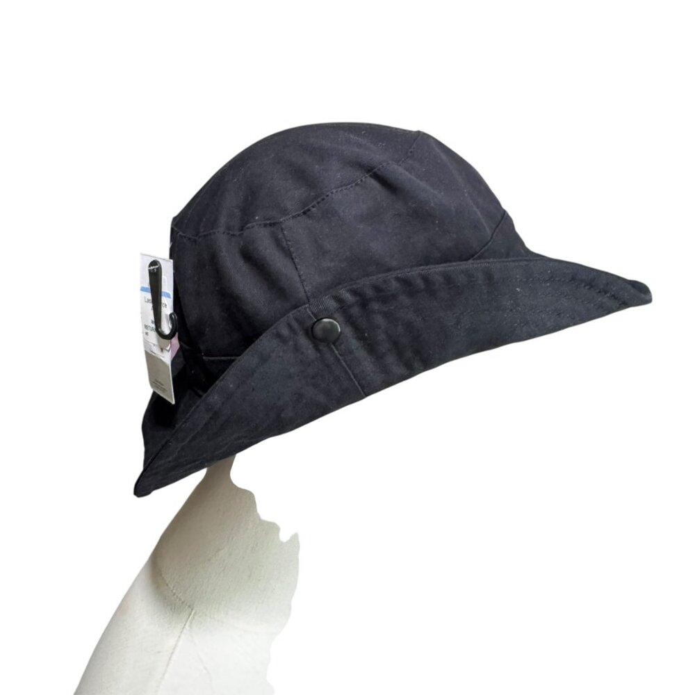 Outdoor Bucket Hat Black Adjustable Chin Strap Nordstrom NWT Size OS (Med) - Picture 4 of 8